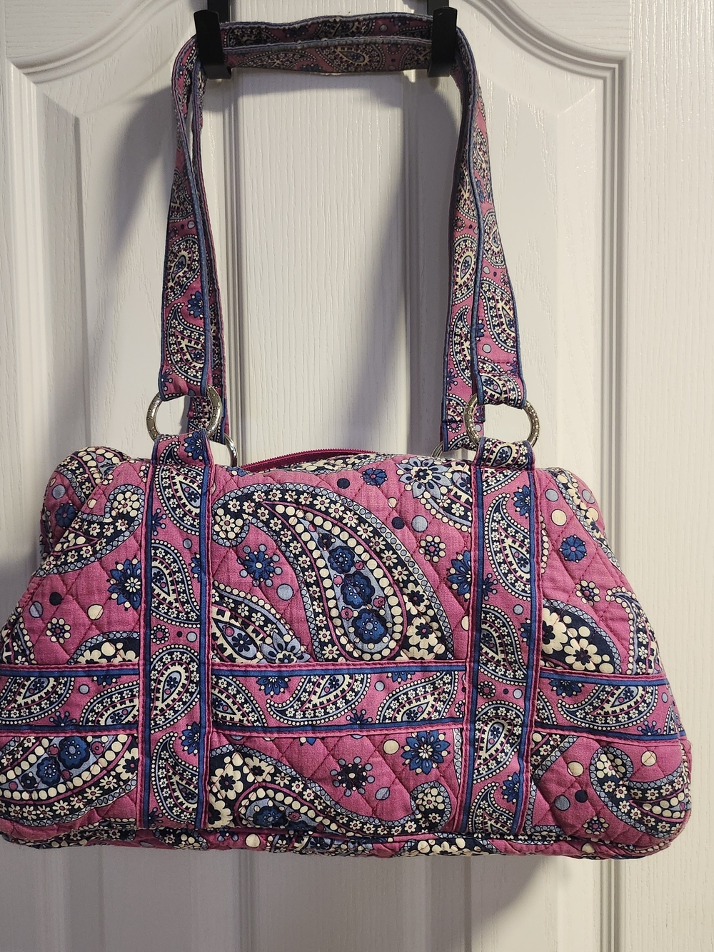 Vera Bradley Quilted Purple Paisley Boysenberry Shoulder Tote
